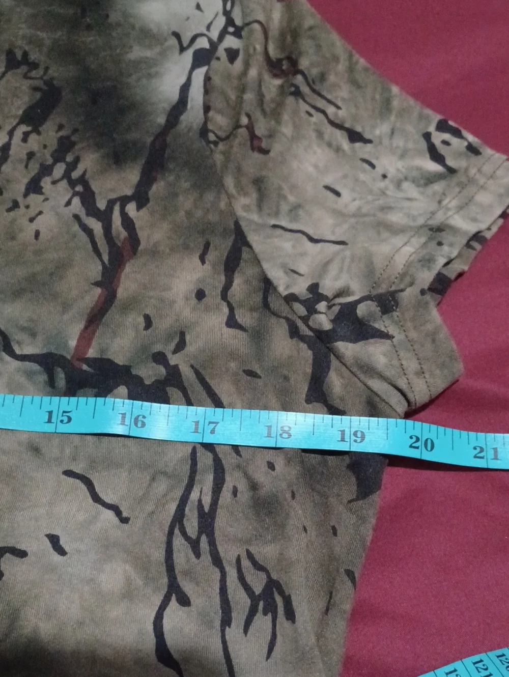 SHEIN Green Camo Two-Piece Crop Top & Wide Leg Pants Set - Size 1X